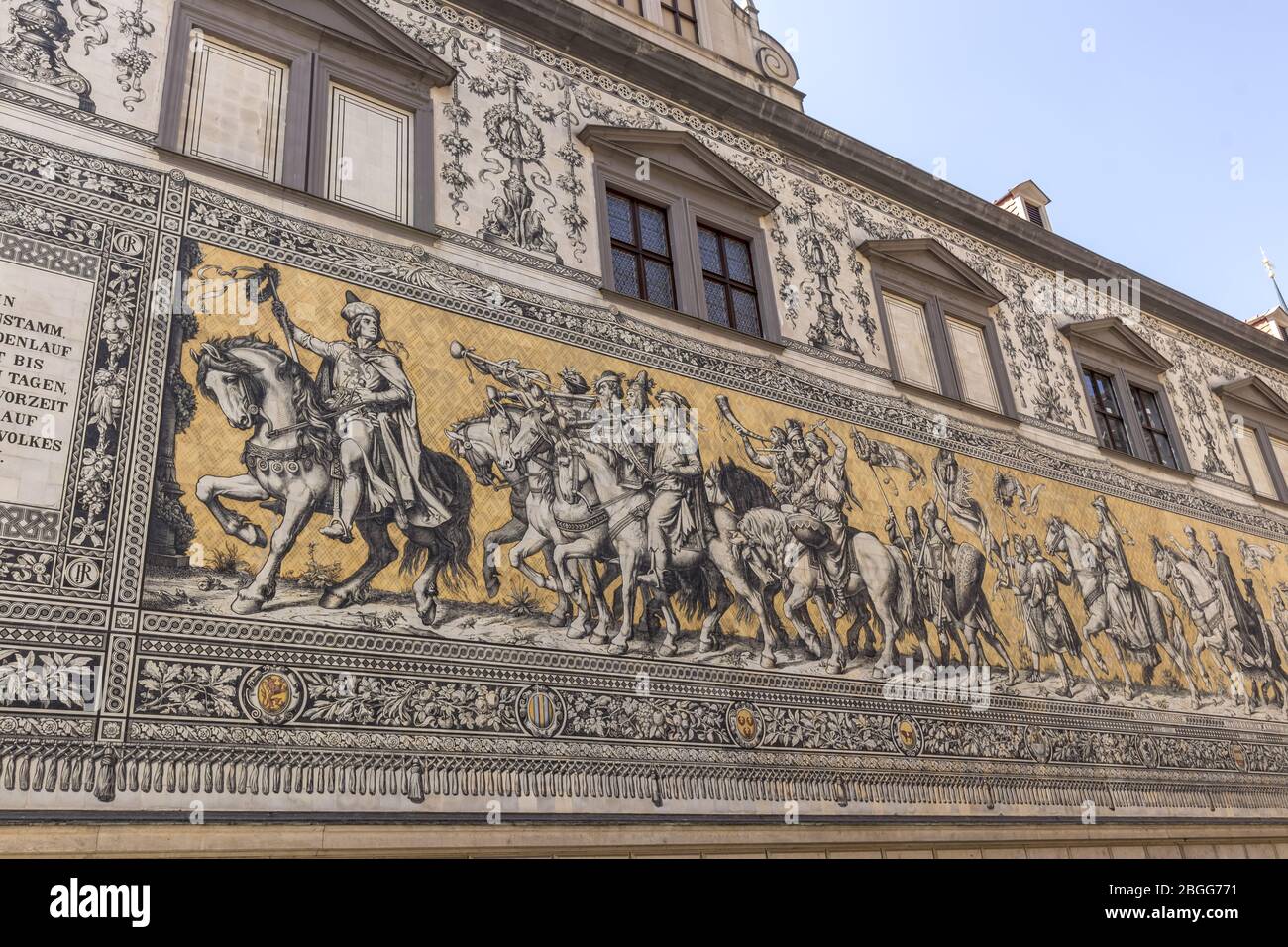 Dresden, Deutschland. Prozession der Fürsten von Sachsen. Stockfoto