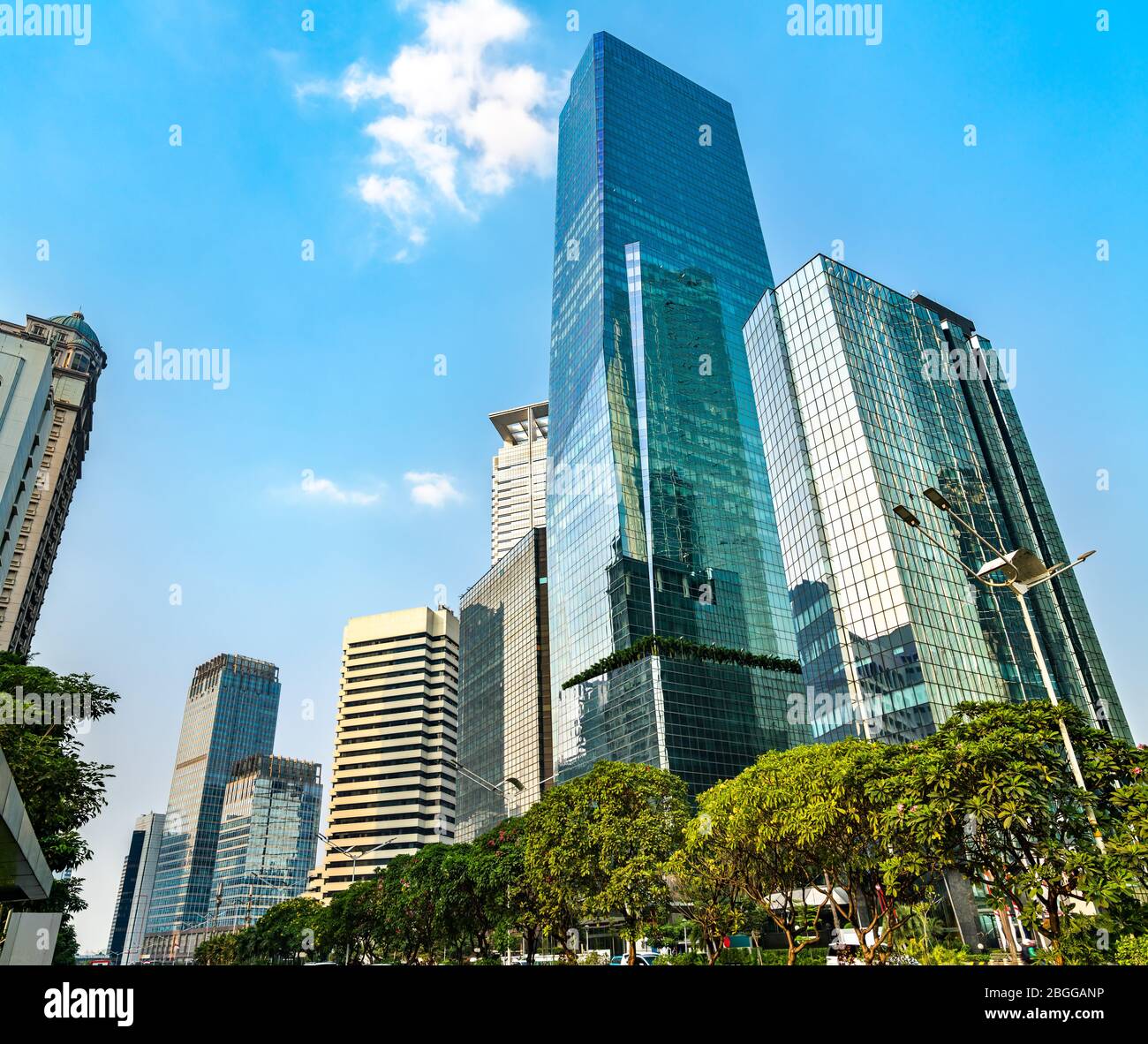 Jakarta Central Business District in Indonesien Stockfoto