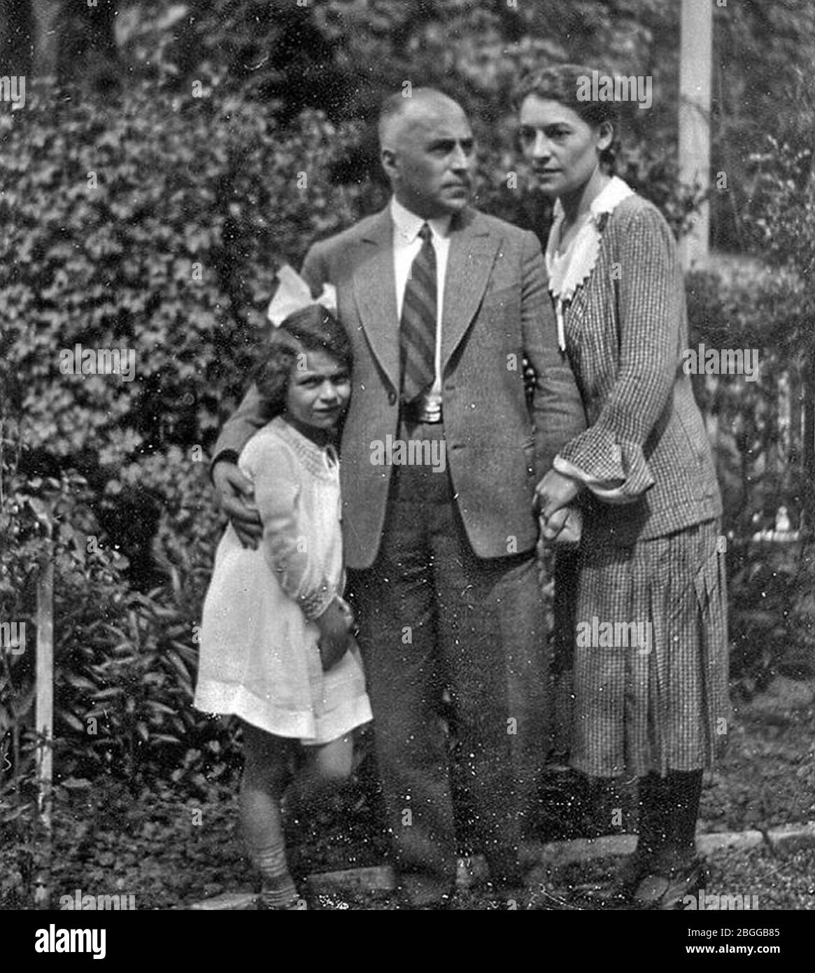 Hess mit seiner Frau Margarethe und Tochter Ursula in den frühen dreißiger Jahren. Stockfoto