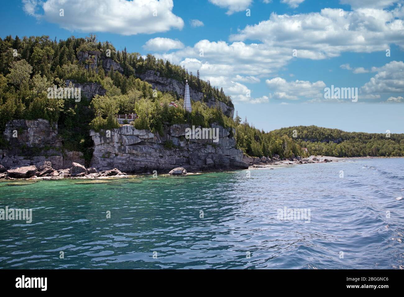Kanada, Ontario, Tobermory an der Georgian Bay am Big Tub Hafen, nahe Flowerpot Island, am Lake Huron, Fathom Five Marine Park, Nordamerika Stockfoto