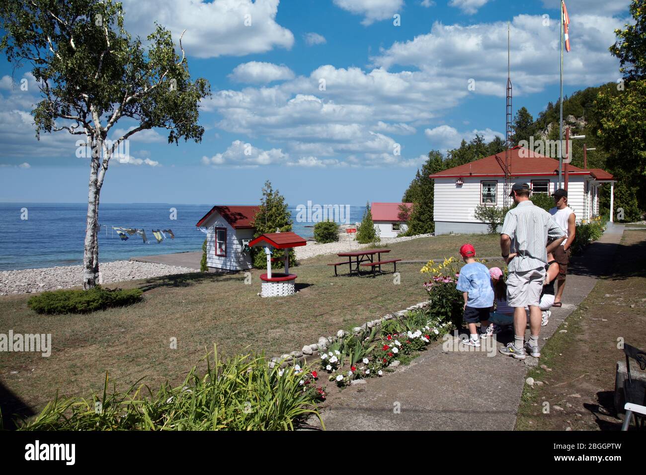 Kanada, Ontario, Tobermory an der Georgian Bay am Big Tub Hafen, nahe Flowerpot Island, am Lake Huron, Fathom Five Marine Park, Nordamerika Stockfoto