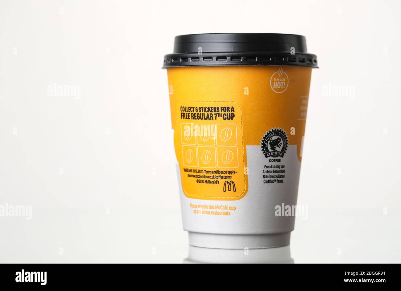 McDonald's McCafe Kaffeetasse Stockfoto