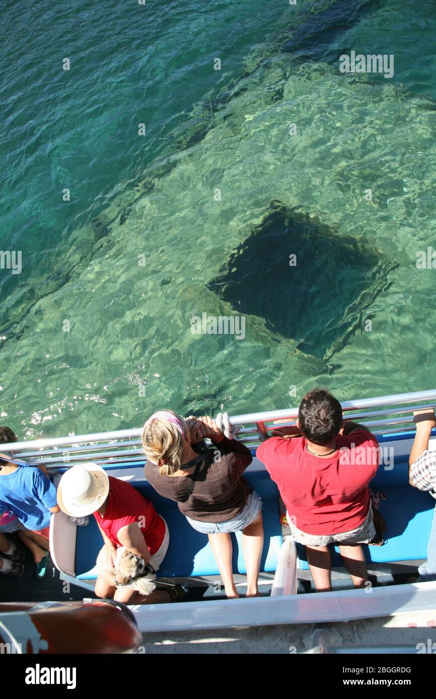 Kanada, Ontario, Tobermory an der Georgian Bay am Big Tub Hafen, nahe Flowerpot Island, am Lake Huron, Fathom Five Marine Park, Nordamerika Stockfoto