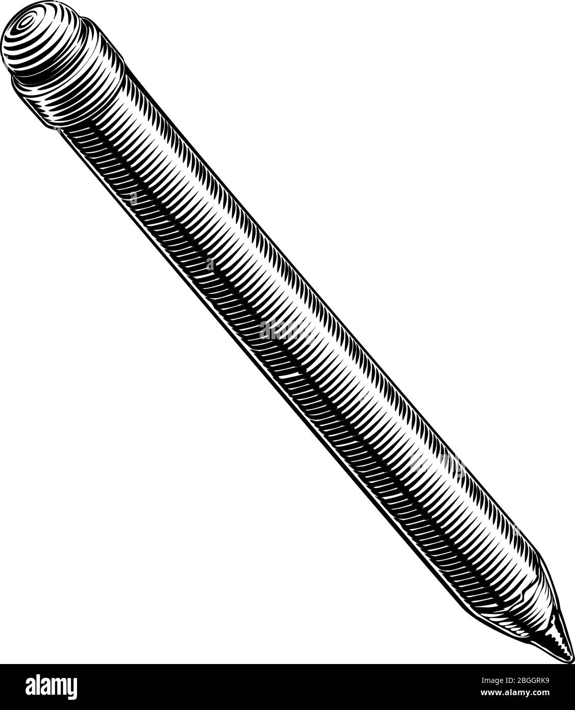 Bleistift Vintage Geätzt Gravierten Holzschnitt Print Style Stock Vektor