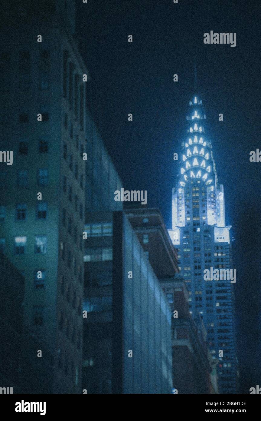 Chrysler Building at Night, New York City, New York, USA Stockfoto