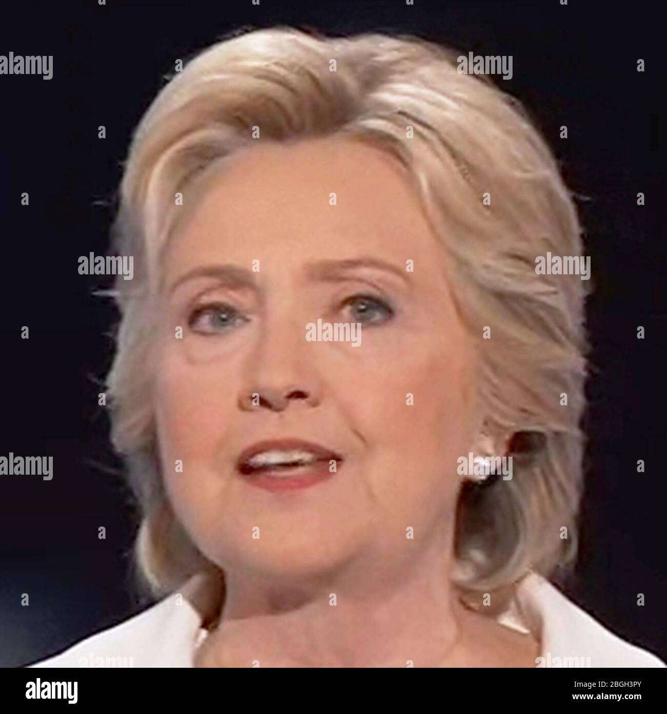 Hillary Clinton 2016 DNC Rede (abgeschnitten). Stockfoto