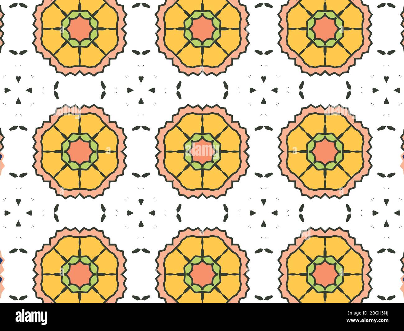 Nahtlose Muster geometrische Form in bunten Stil für Tapete, Hintergrund, Ornament, Stoff, Grußkarte und vieles mehr. Stock Vektor