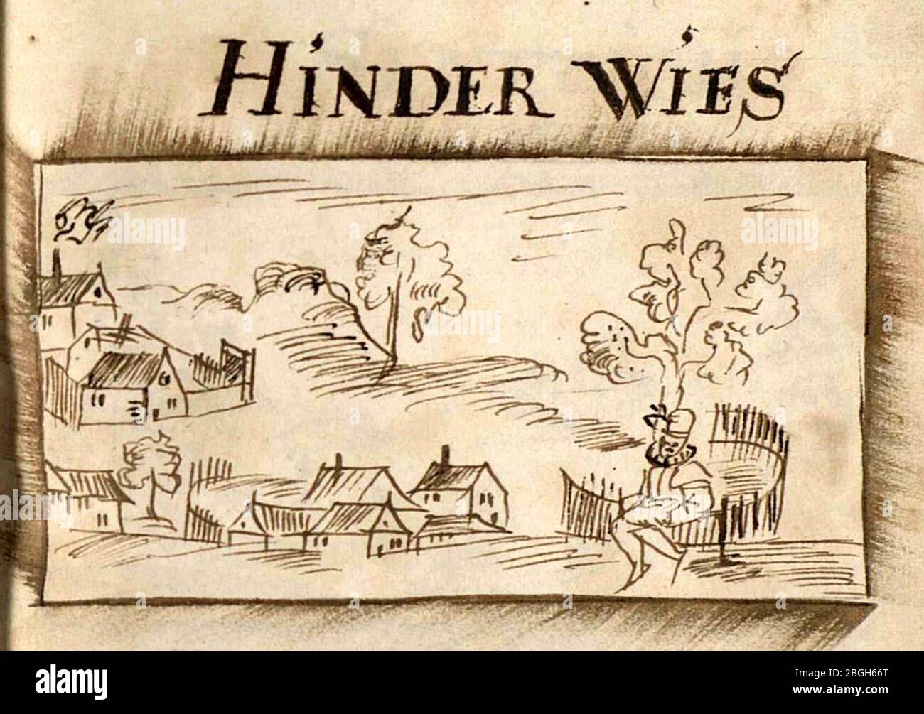 Hinder wies von Jean Bertels 1597. Stockfoto