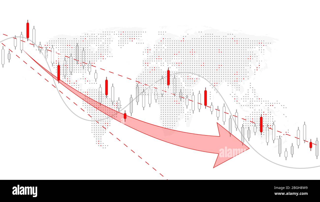 Börsenhintergrund oder Forex Trading Business Graph Chart für Finanzinvestitionskonzept. Business-Präsentation für Ihr Design. Wirtschaftstrends Stock Vektor