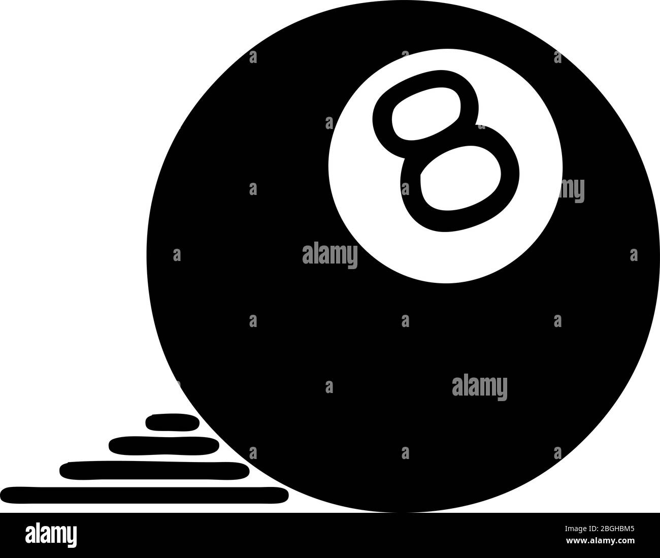 tattoo in schwarzer Linie Stil von 8 Ball Stock Vektor