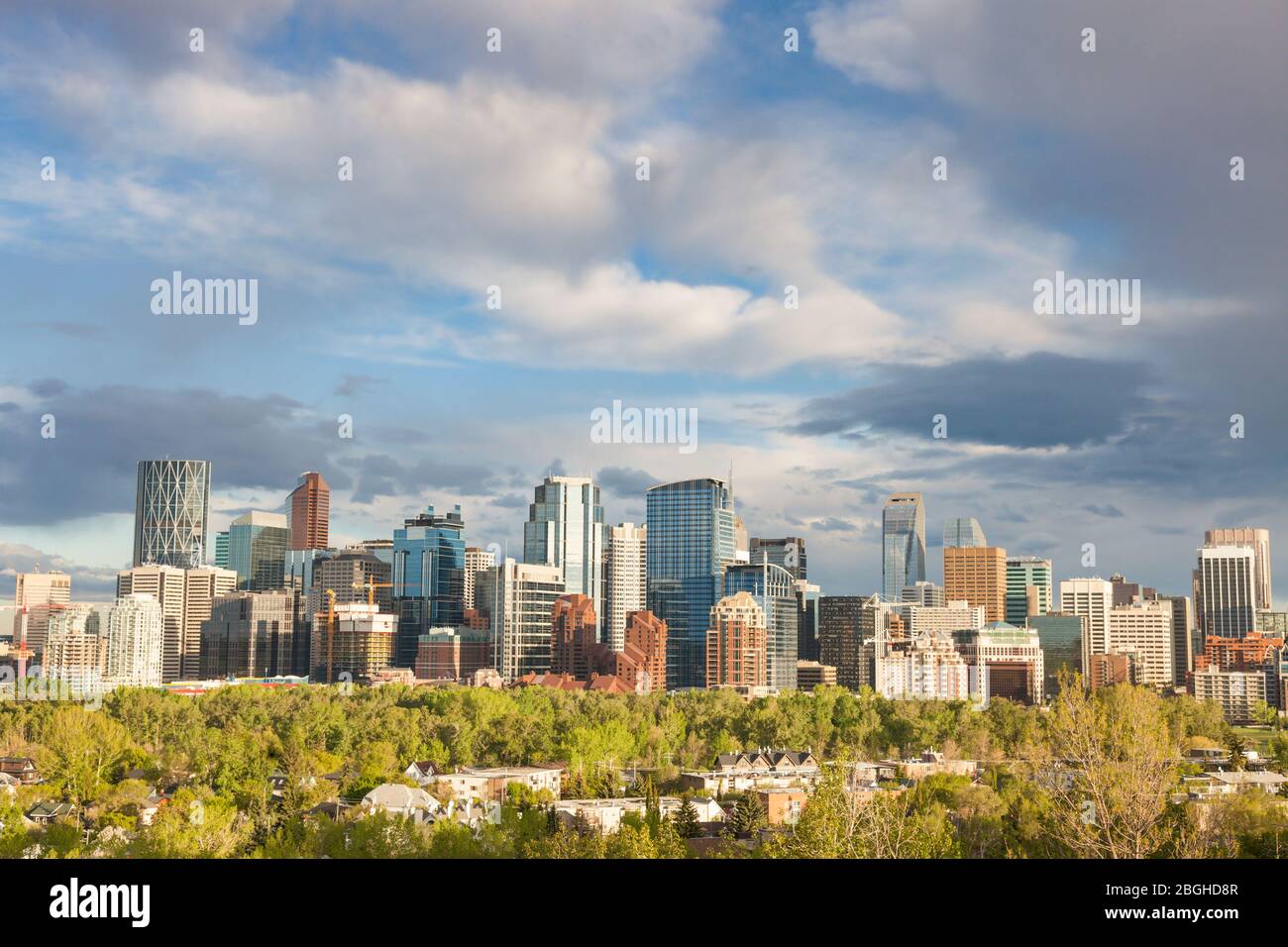 Calgary - Panorama der Stadt. Calgary, Alberta, Kanada. Stockfoto