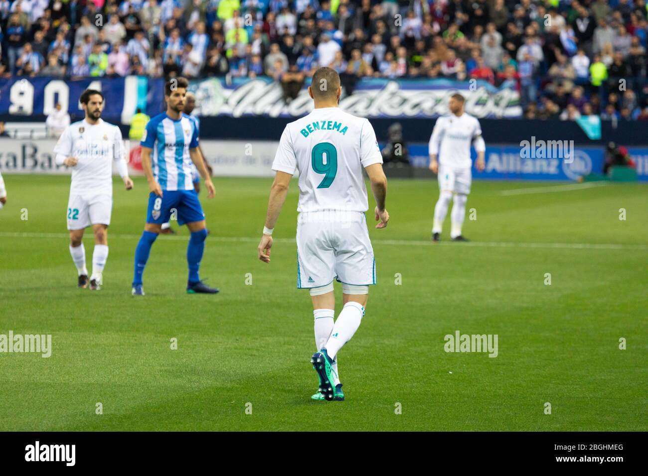 Málaga, Spanien. April 2018. La Liga Match Málaga C.F. - Real Madrid C.F. Stockfoto