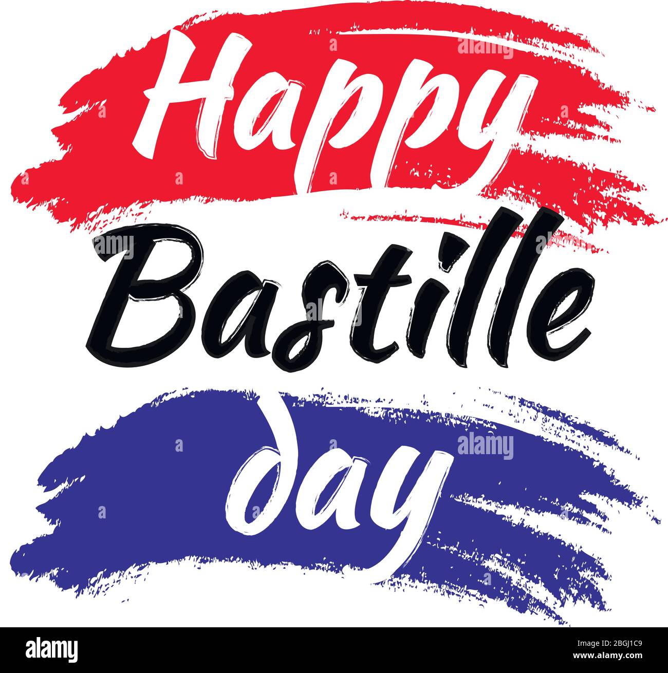 Vektor-Banner oder Poster für den französischen Nationalfeiertag. 14. juli Happy Bastille Tag Stock Vektor