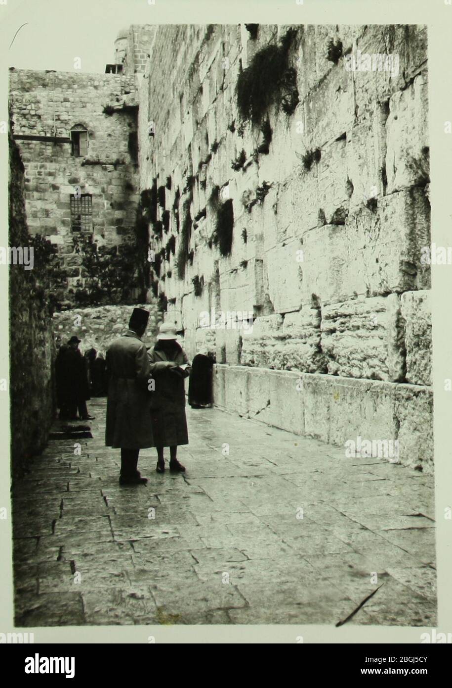 Historische Bilder der Westmauer - 1920 C SR 016b. Stockfoto