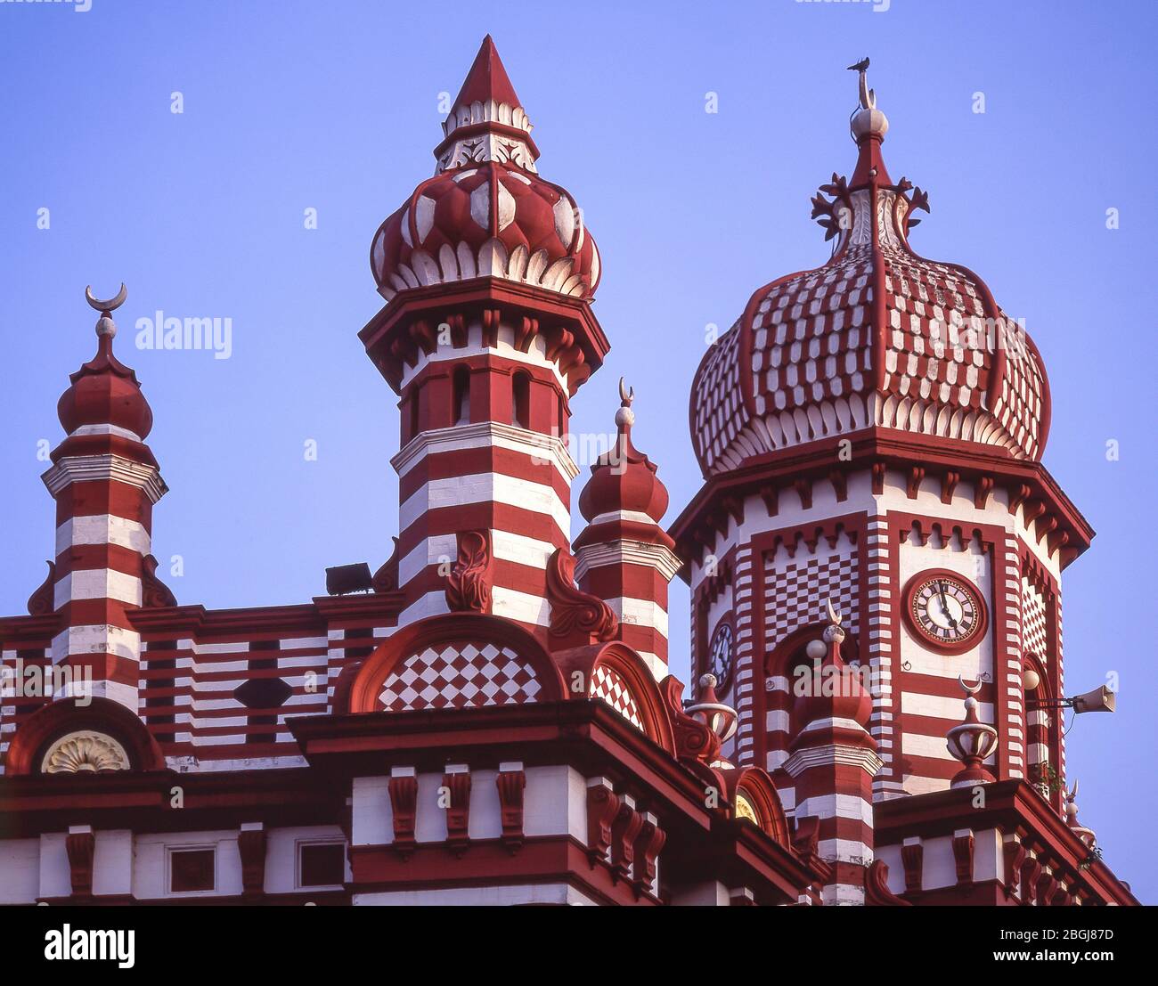 Jami Ul Alfar Moschee, Pettah, Colombo, Western Province, Sri Lanka Stockfoto
