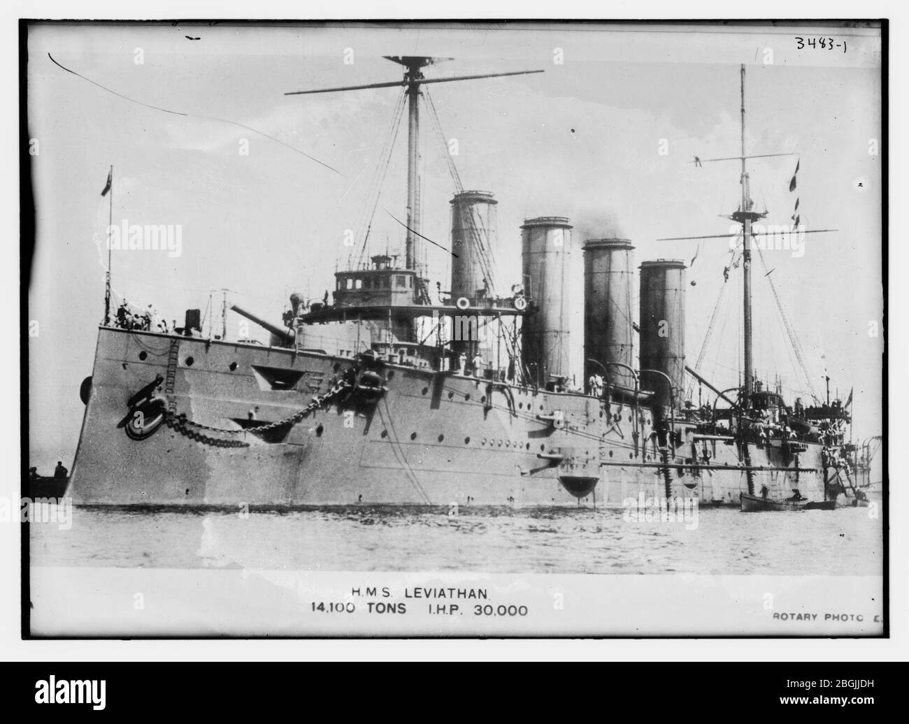 HMS LEVIATHAN - 14,100 TONNEN, IHP 30,000 Stockfoto