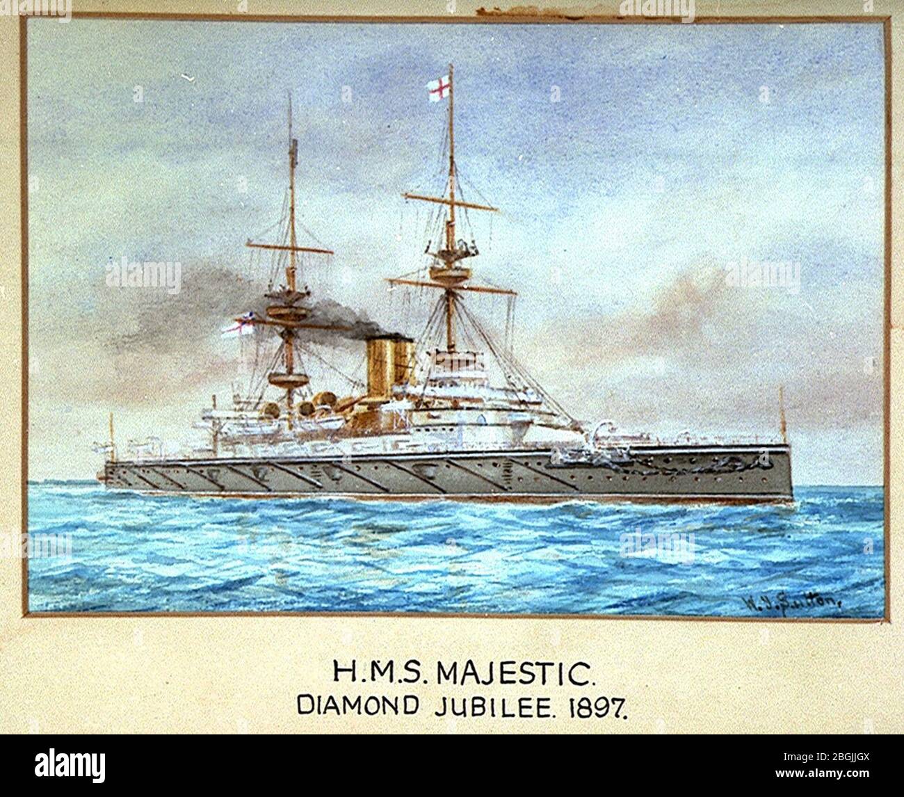 HMS Majestic, Diamond Jubilee 1897 Stockfoto