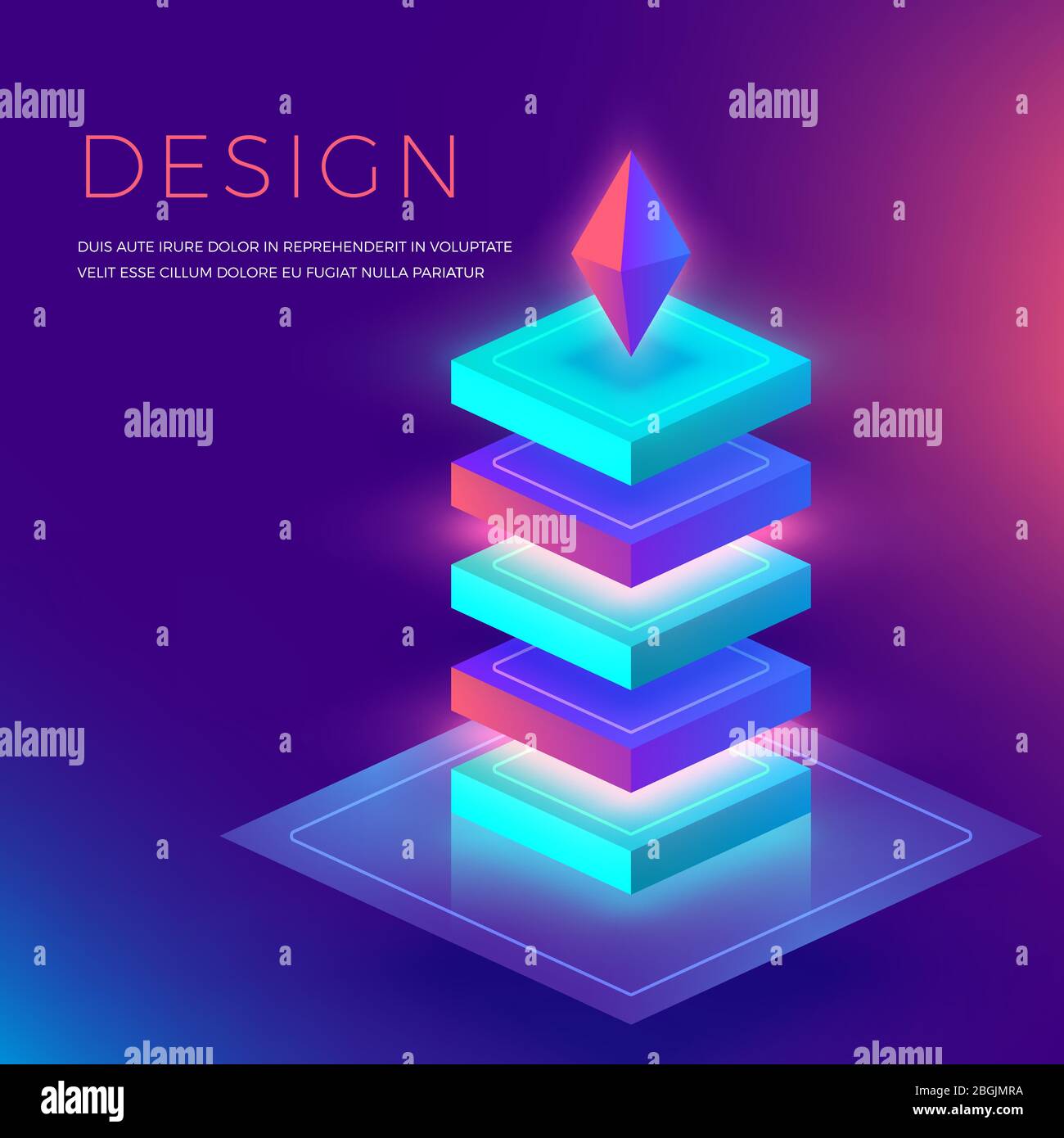 3d abstrakte bunte Formen für Hintergrund, Präsentation, Cover und Booklet Vektor-Design Illustration Stock Vektor
