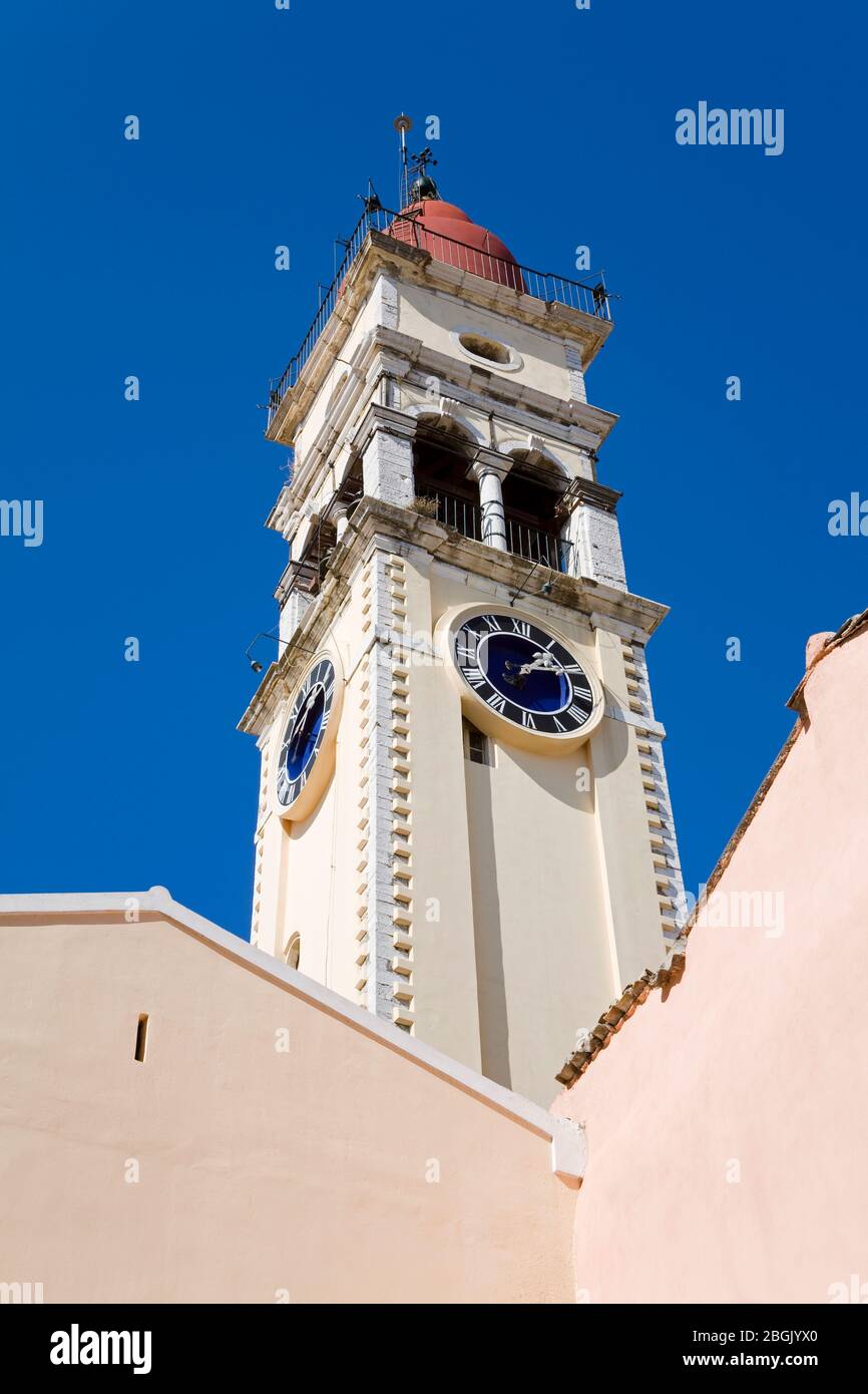 Kirche St. Spyridon, Korfu, Ionische Inseln, Griechenland, Europa Stockfoto