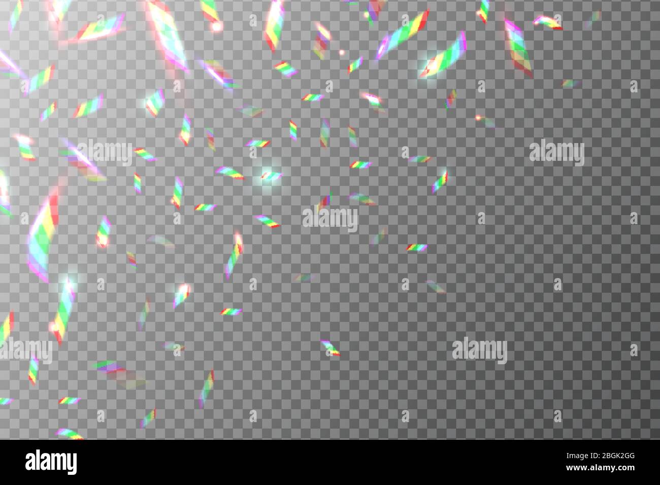 Holographischer Hintergrund. Fliegende Regenbogenfolie. Glänzende, glitzernde Vektorstruktur mit metallischem Reflexions-Effekt. Lebendige Glitch-Verlauf, Hologramm Glitter, holographische Glitzerillustration Stock Vektor