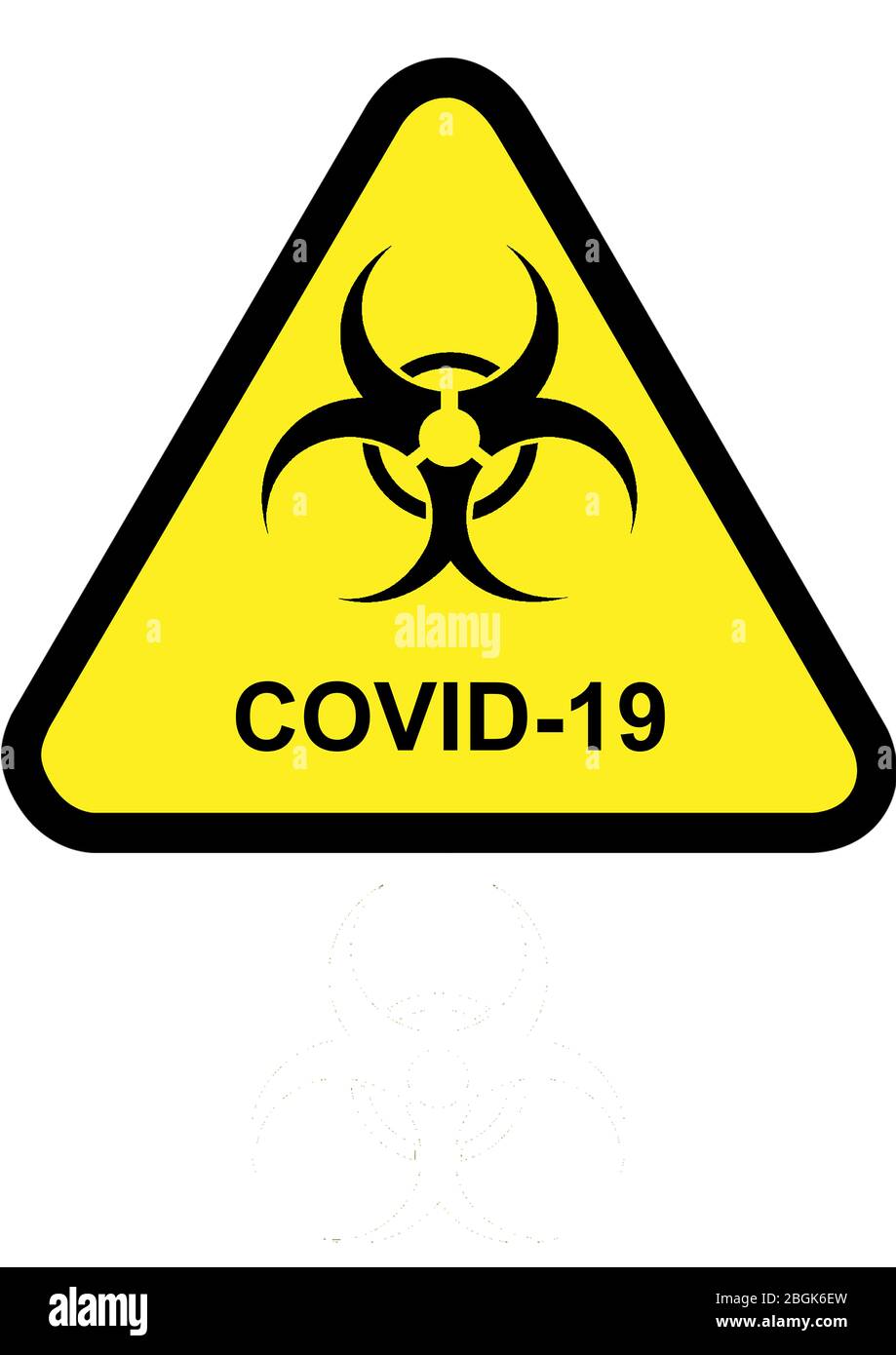 Beschriftung COVID-19 auf weißem Hintergrund. Weltgesundheitsorganisation, DIE einen neuen offiziellen Namen für Coronavirus Krankheit mit dem Namen COVID-19 einführte. Stockfoto