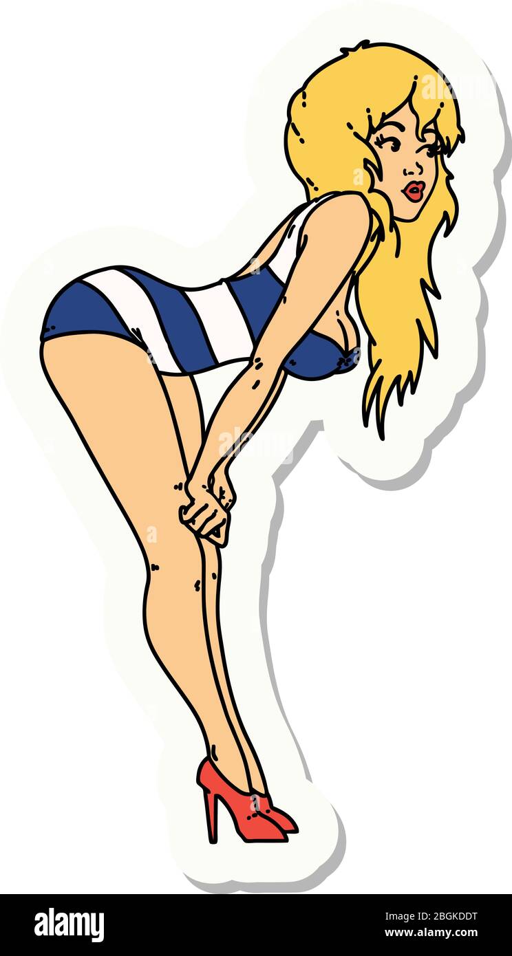 Pin Up Girl In Bathing Suit Stockfotos Und Bilder Kaufen Alamy