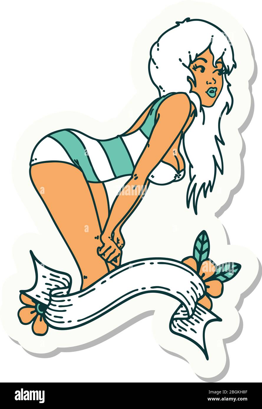 Pin Up Girl In Bathing Suit Stockfotos Und Bilder Kaufen Alamy
