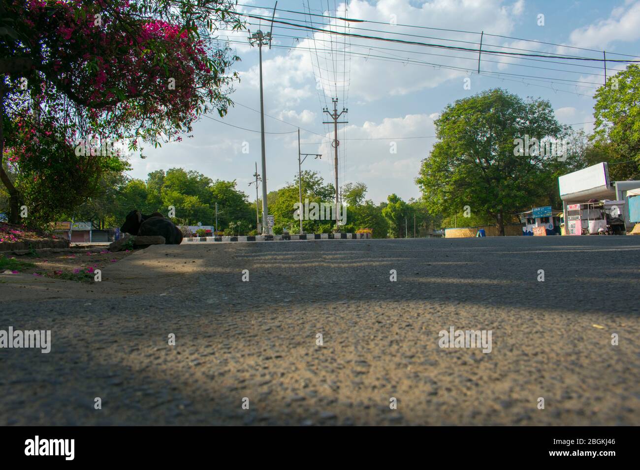 20 april 2020 Leere Straße und Straße in indien aufgrund Corona-Virus , covid-91 Alle PAN indien gesperrt auf Modi Anfrage Stockfoto