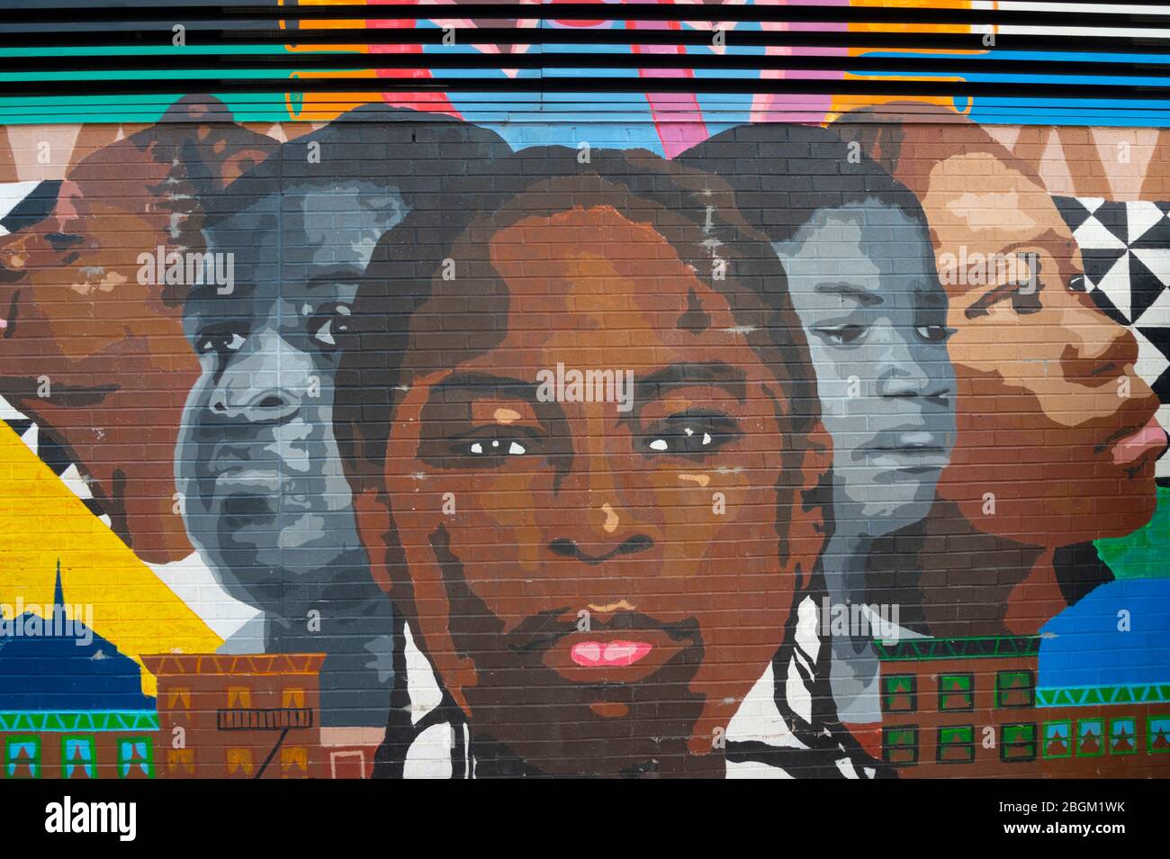 Wandgemälde in Harlem New York Stockfoto