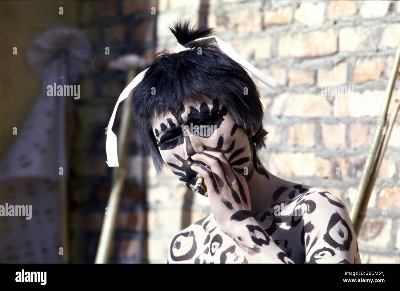 Yu Xun Schauspieler Qinghai Huangnan Präfektur Tongren Bezirk Nianduhu DorfYu Xuan Festival Stockfoto
