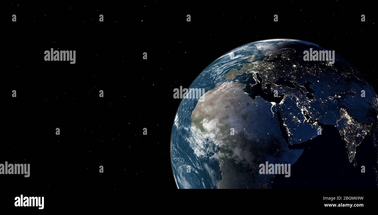 Erde Bei Nacht Aus Dem All www.alamy.de