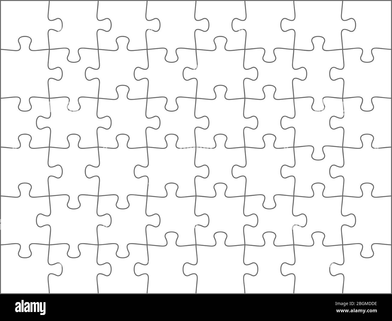 Puzzle gelöst, Puzzle-Hintergrund. White komplette Puzzle-Elemente Vorlage. Teamzusammenarbeit, Teamarbeit oder Lösungsgeschäft. EPS 10 Stock Vektor