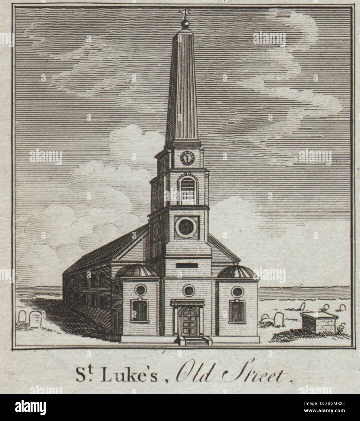 St. Luke's Kirche, Old Street. John James / Hawksmoor. KLEIN. THORNTON 1784 Stockfoto