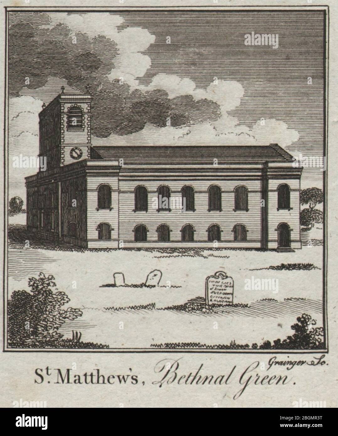 St. Matthew's Kirche, Bethnal Green. George Tanz der Ältere KLEIN. THORNTON 1784 Stockfoto