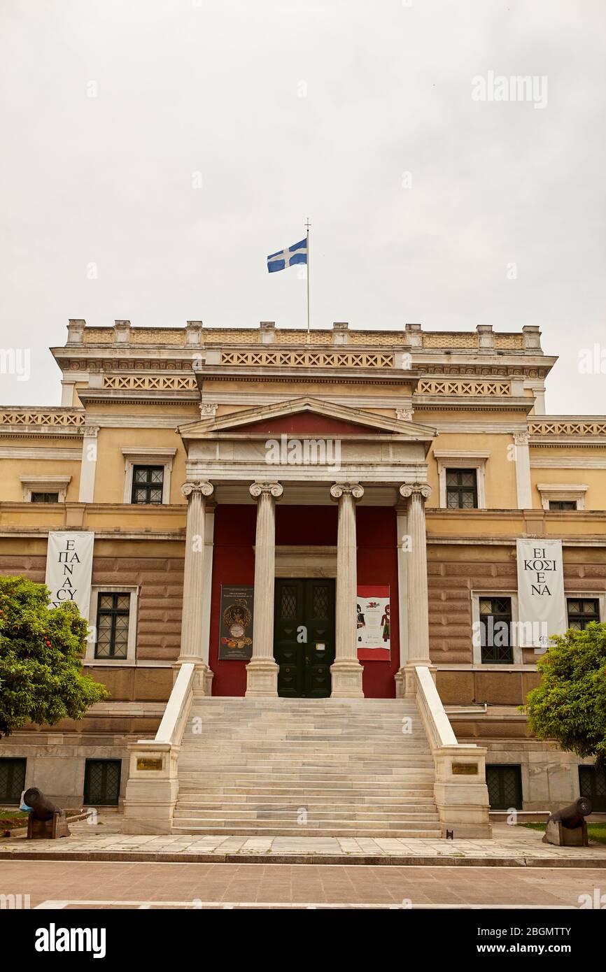 Altes Gebäude des griechischen parlaments, das derzeit beherbergt National History Museum, Athen griechenland Stockfoto