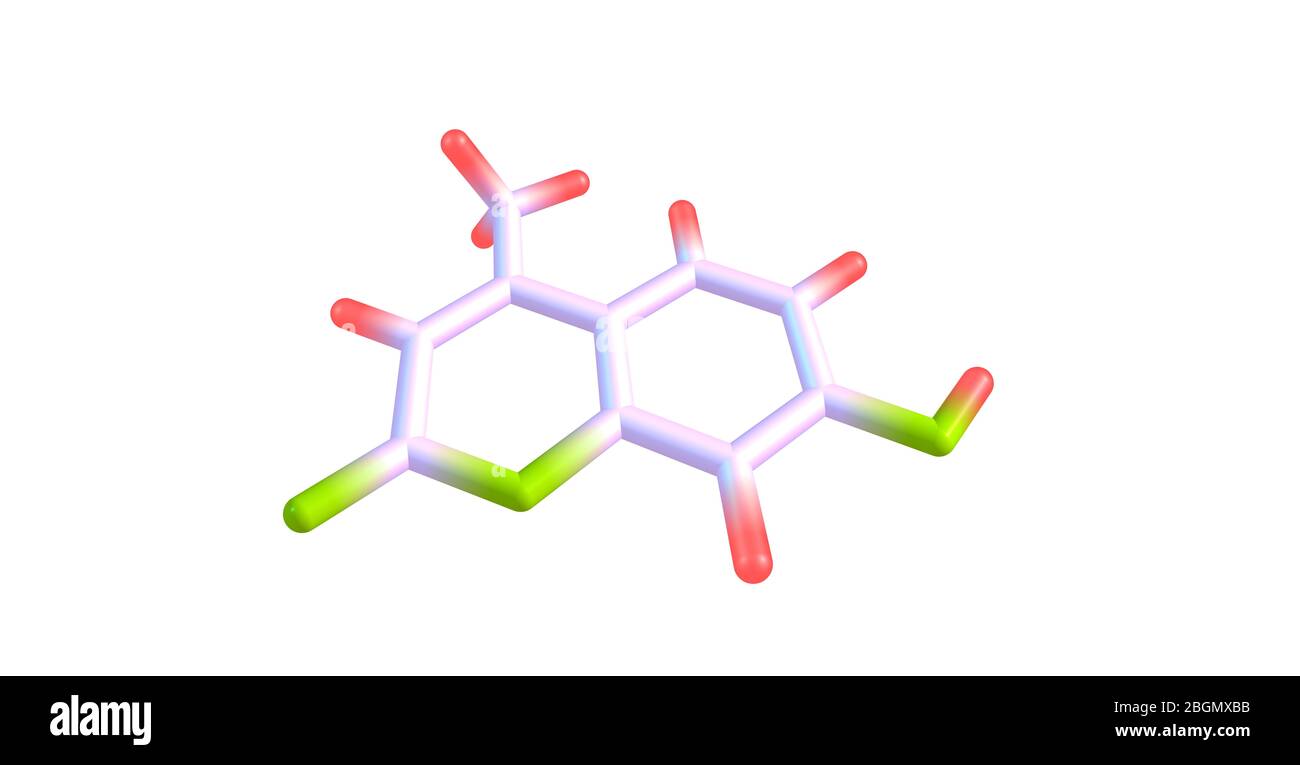 Hymecromone ist ein Medikament, das in der Gallentherapie verwendet wird. Es wird als choleretische und krampflösende Medikamente und als Standard für die fluorometrische Bestimmung von e verwendet Stockfoto