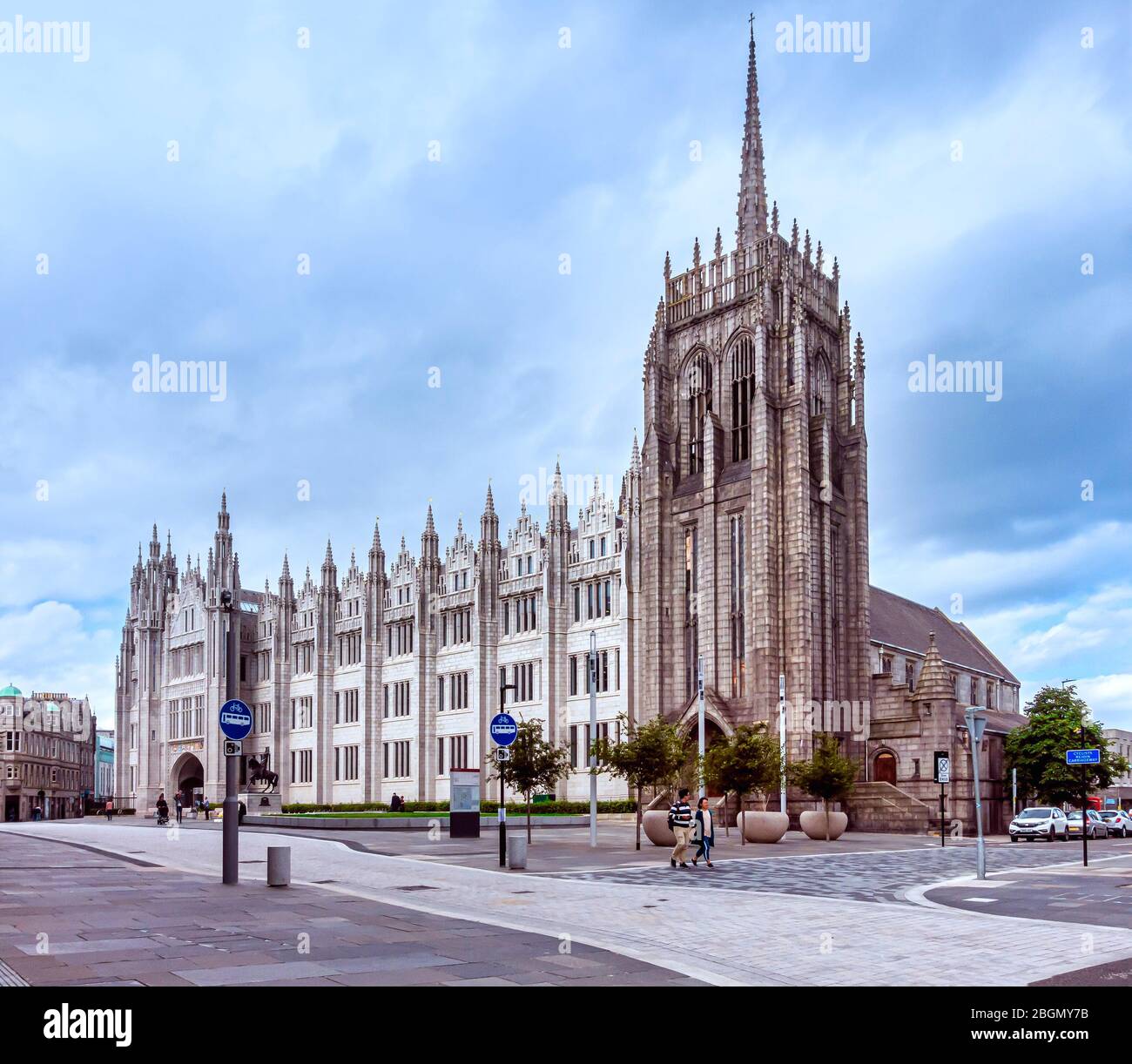 Marischal College Broad Street in Aberdeen Schottland Großbritannien durch die Universität Aberdeen im Besitz von Aberdeen Rat verwendet Stockfoto
