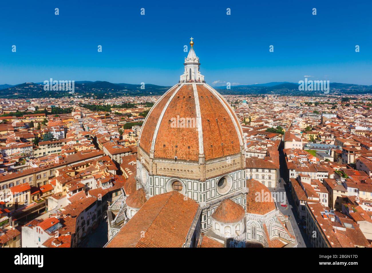 Florenz, Toskana, Italien. Filippo Brunelleschi's Dom, oder Kathedrale. Basilika Santa Maria del Fiore. Das historische Zentrum von Floren Stockfoto