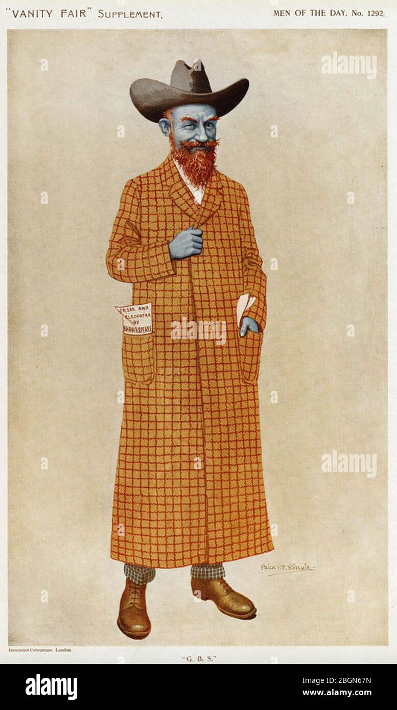 GEORGE BERNARD SHAW (1856-1950) Irischer Dramatiker wie er in der Men of the Day Feature in Vanity Fair, 16. August 1911 gezeigt wird Stockfoto