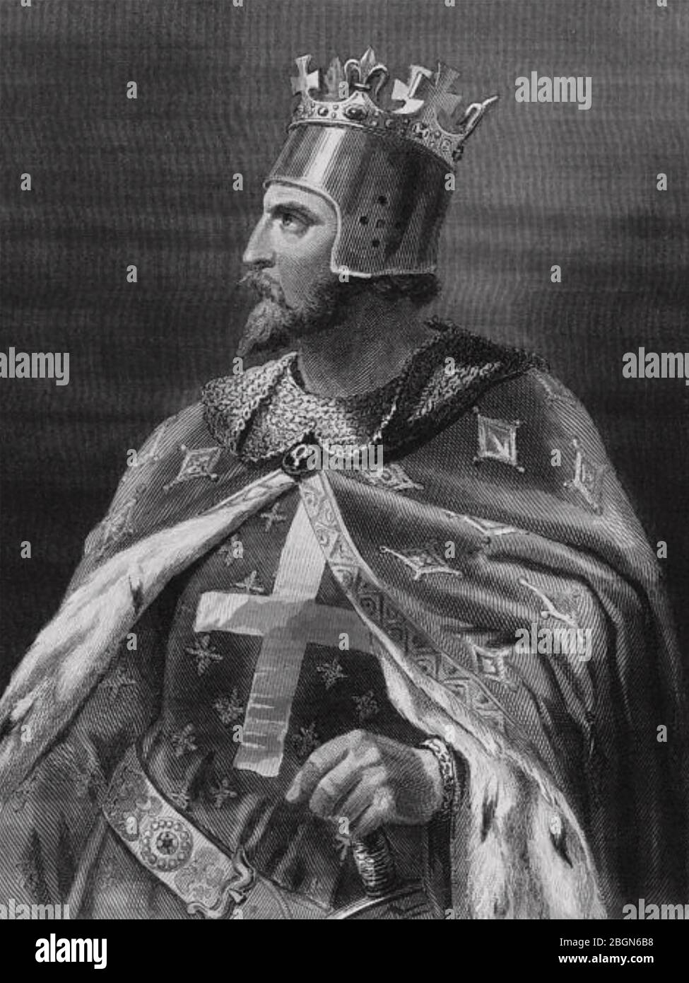 RICHARD 1 VON ENGLAND (1157-1199) Imaginäres Porträt des 19. Jahrhunderts. Stockfoto