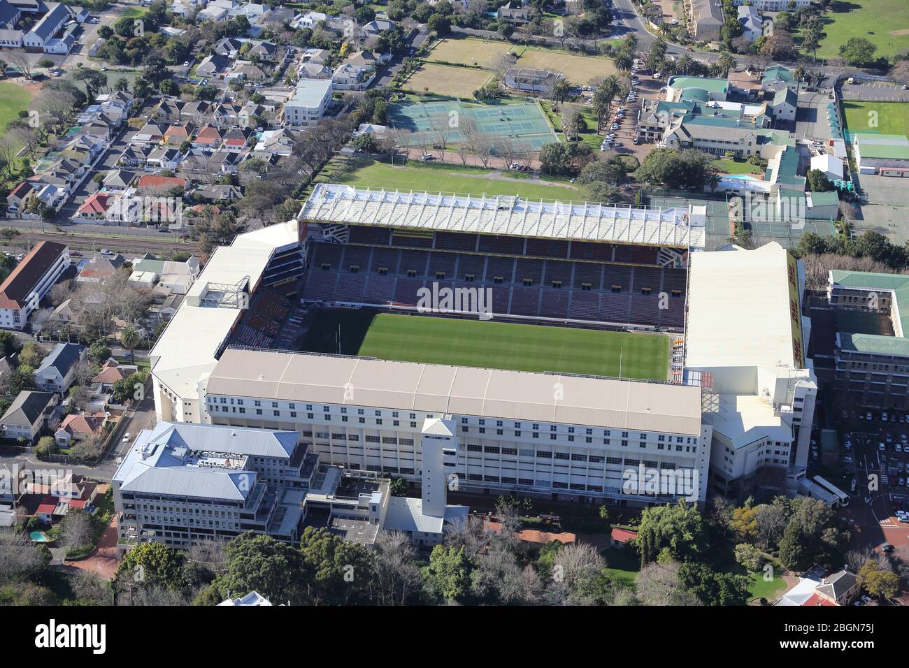 Luftaufnahme von Newlands Rugby Ground Stockfoto