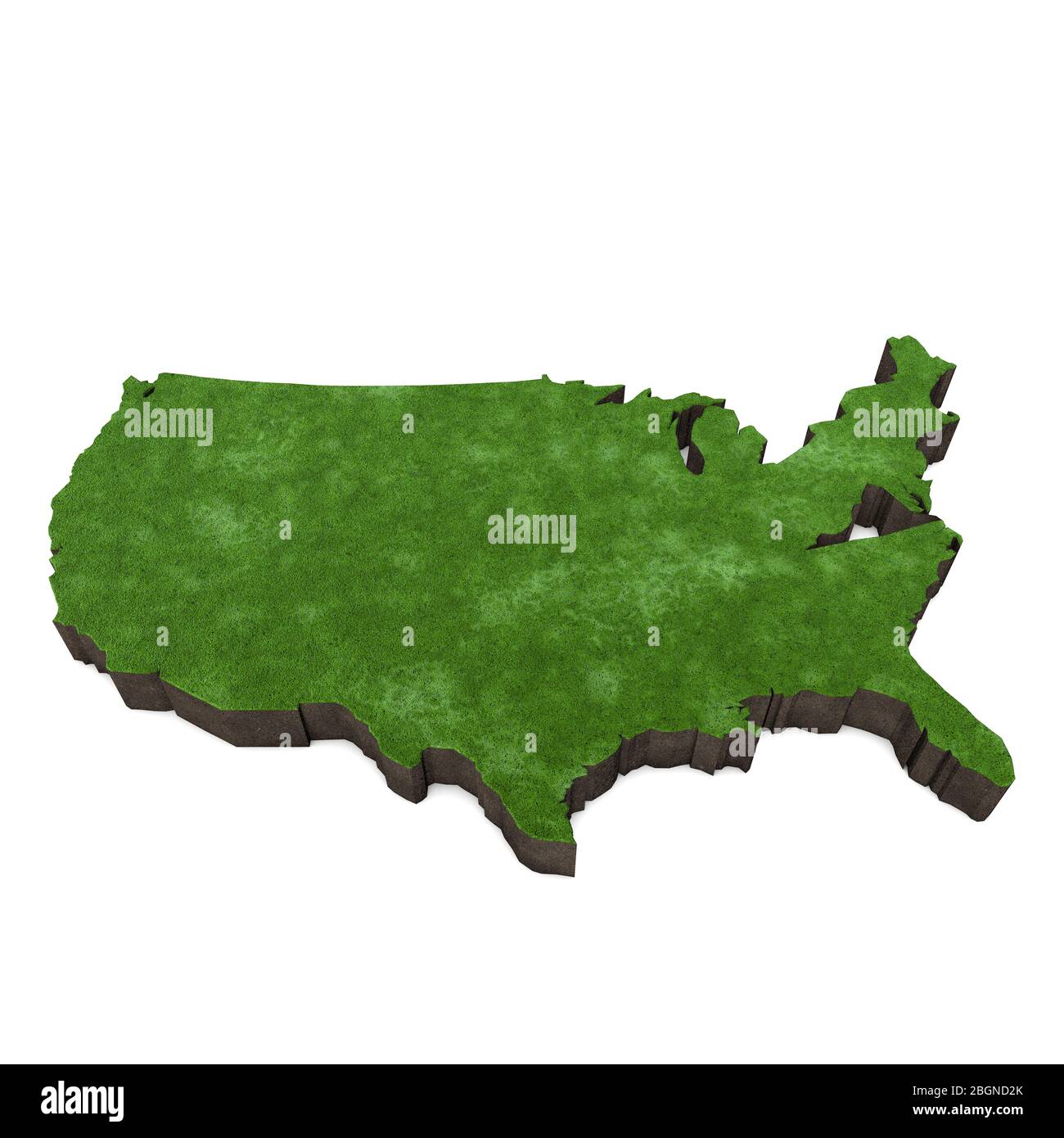 Karte Der Vereinigten Staaten Von Amerika Mit Gras Und Erde 3d Rendering Stockfotografie Alamy 2204