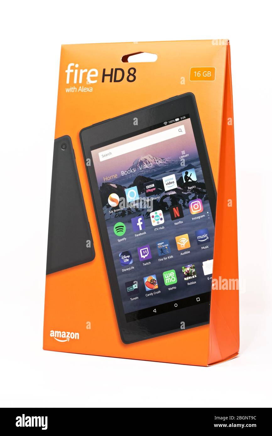 Amazon Feuer HD 8 mit Alexa Stockfoto