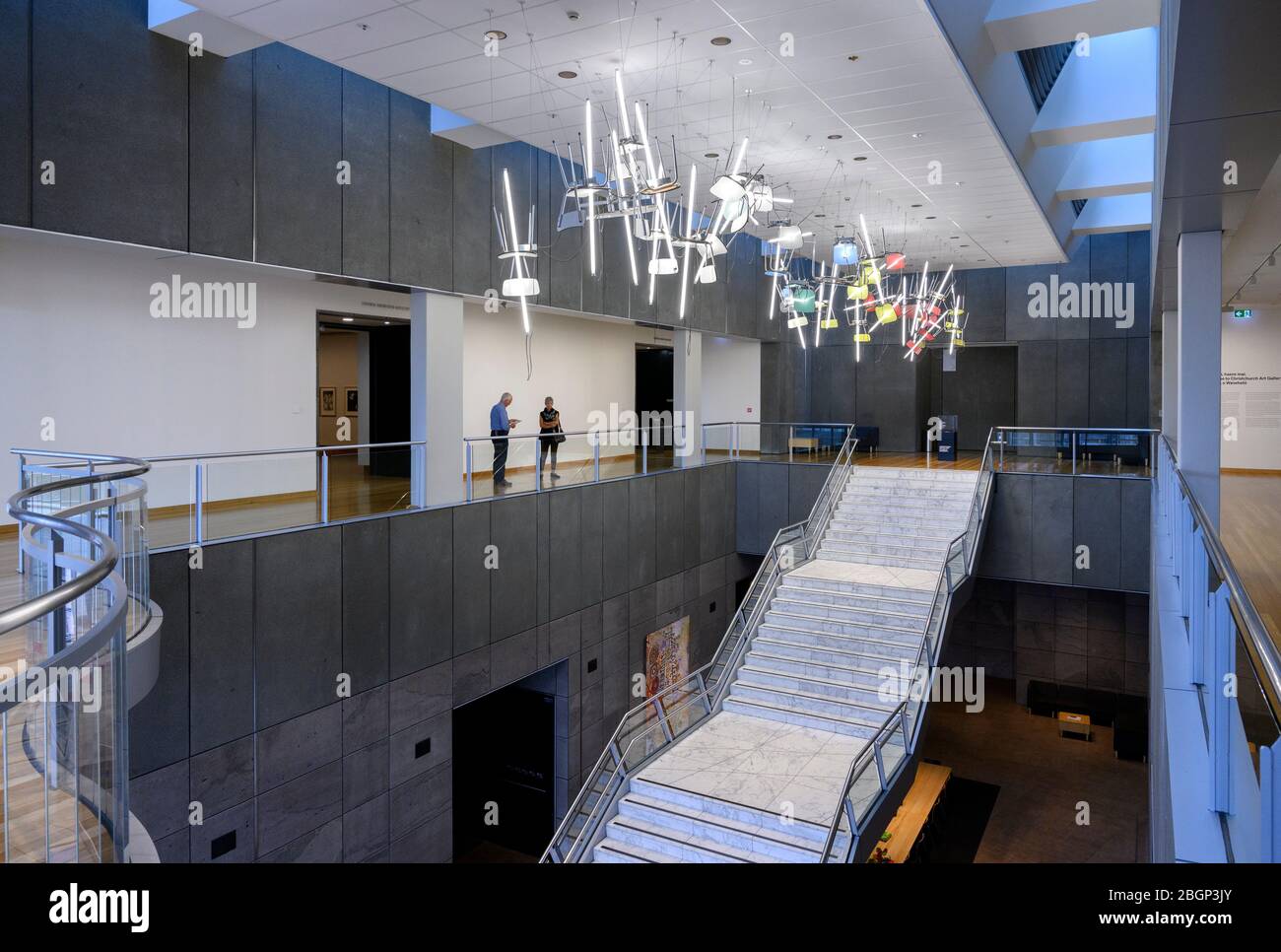 Innenansicht der Christchurch Art Gallery Te Puna o Waiwhetū, Christchurch, Neuseeland Stockfoto