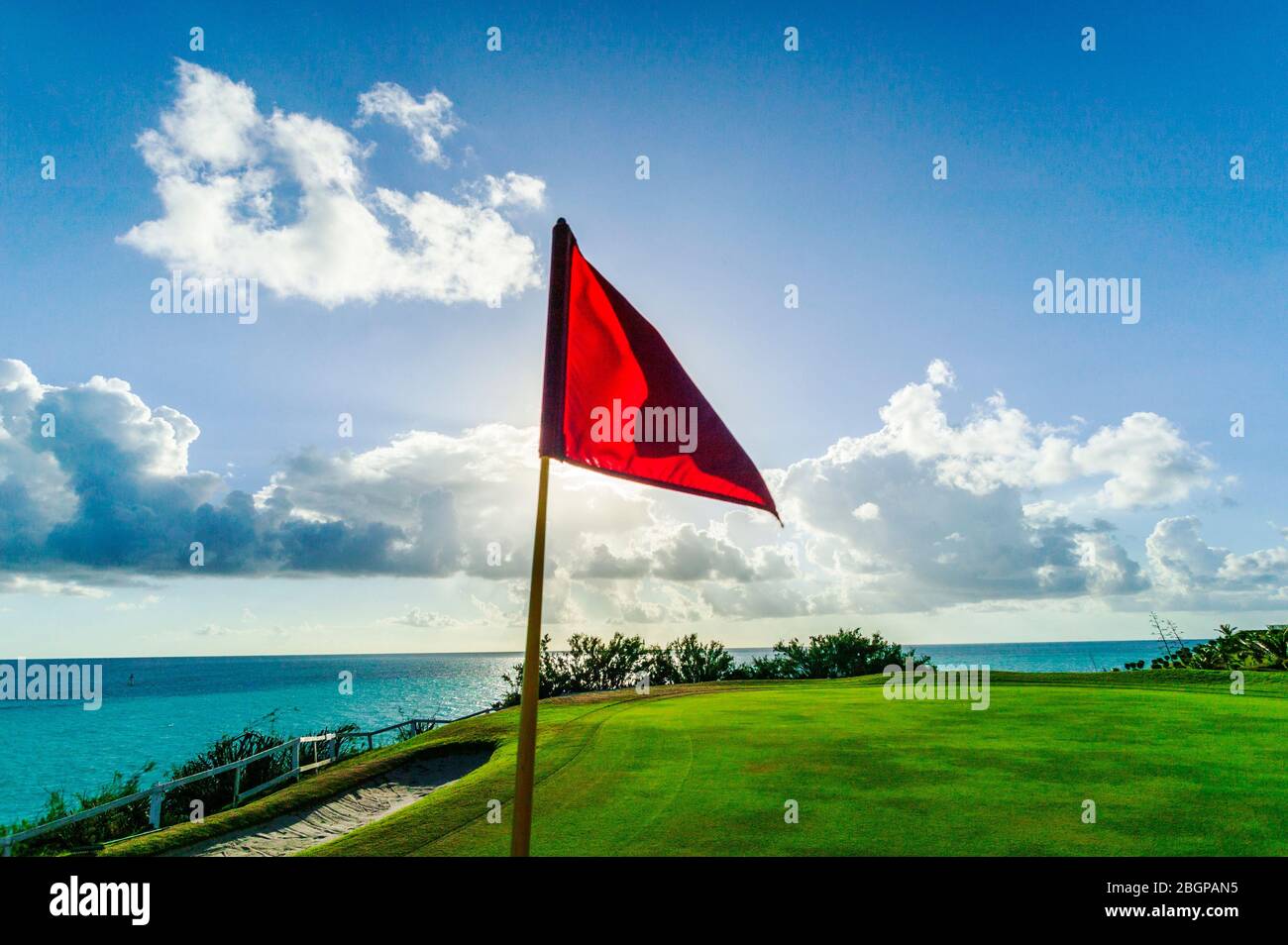 Blick auf das Meer vom Port Royal Golf Course; Bermuda Stockfoto