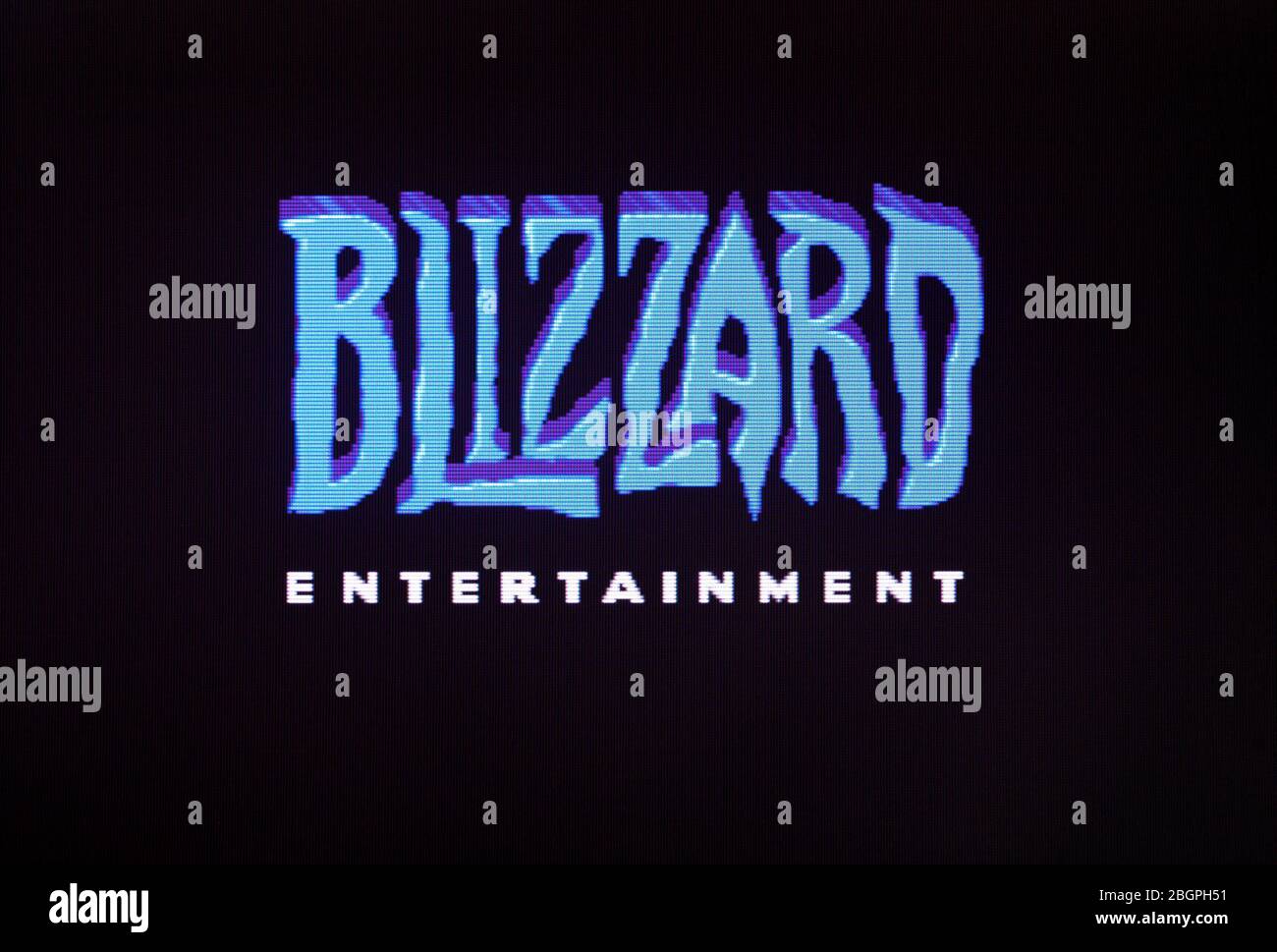 Blizzard Entertainment Logo Sega Genesis Mega Drive Nur Zur Redaktionellen Verwendung Stockfotografie Alamy
