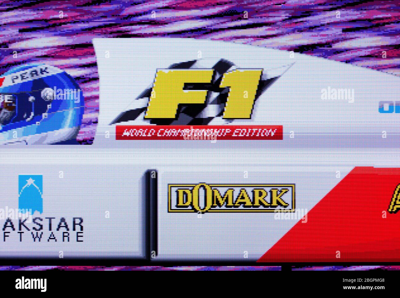 F1 World Championship Edition - Sega Genesis Mega Drive - nur redaktionelle Verwendung Stockfoto