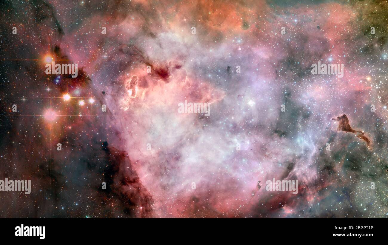 Farbige Nebel und Open Cluster von Sternen im Universum. Elemente dieses Bild von der NASA eingerichtet Stockfoto