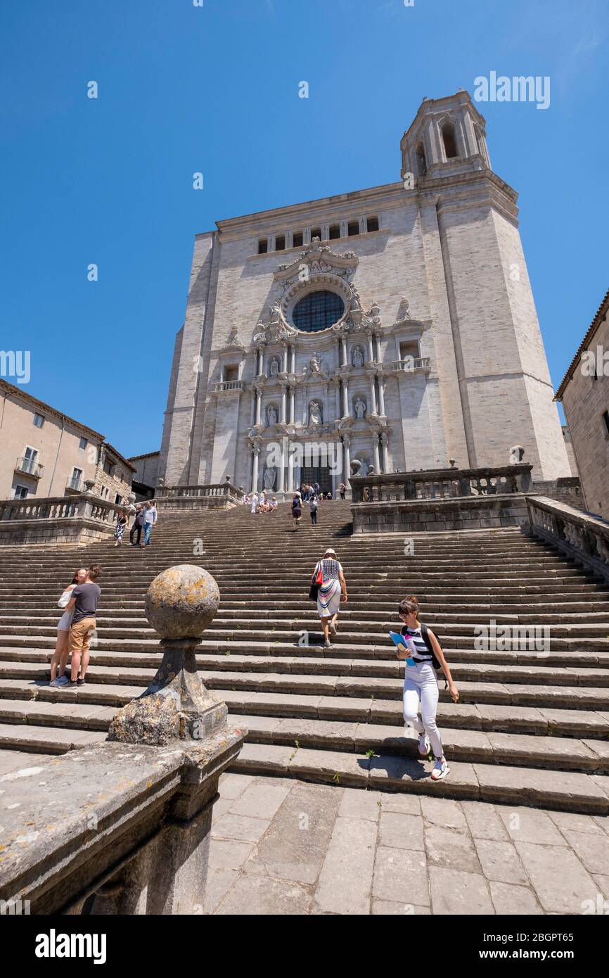 Kathedrale Santa Maria de Girona, Katalonien, Spanien, Europa Stockfoto