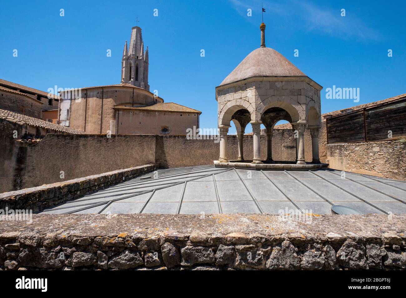 Dach der arabischen Bäder aka Banys Àrabs in Girona, Katalonien, Spanien, Europa Stockfoto